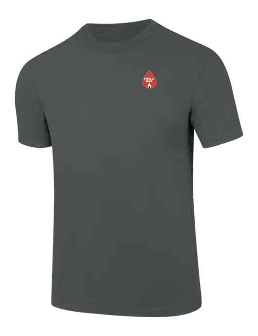 Comfort Colors 6.1 oz Dark Grey Heather Heavyweight Ring Spun T-Shirt w/Neill Gas Logo
