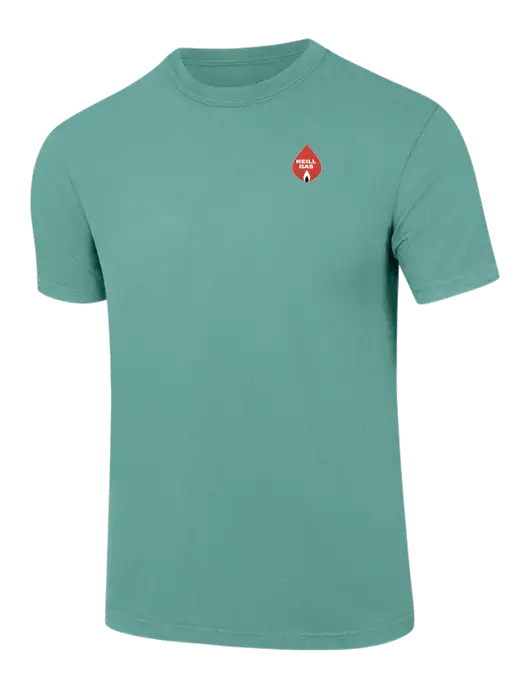 Comfort Colors 6.1 oz Light Teal Heavyweight Ring Spun T-Shirt w/Neill Gas Logo