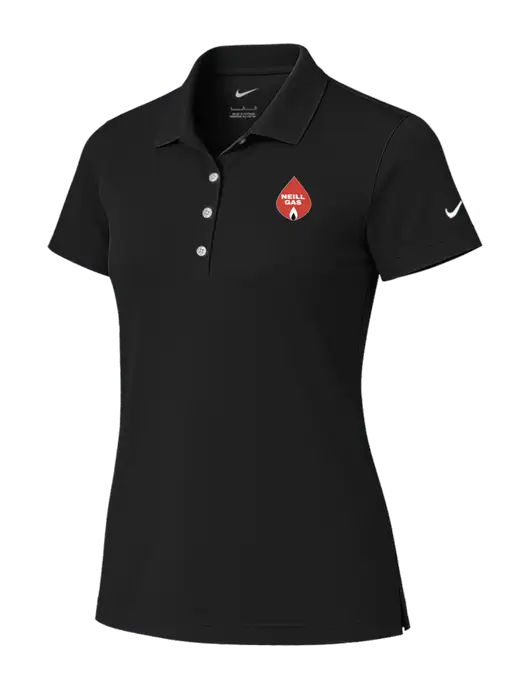 Nike Womens Black Tech Basic Dri-FIT Polo
 w/Neill Gas Logo