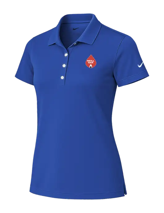 Nike Womens Royal Tech Basic Dri-FIT Polo
 w/Neill Gas Logo