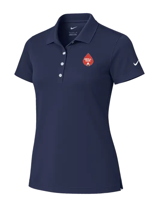 Nike Womens Dark Navy Tech Basic Dri-FIT Polo
 w/Neill Gas Logo
