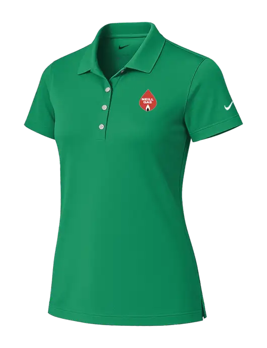 Nike Womens Kelly Green Tech Basic Dri-FIT Polo
 w/Neill Gas Logo