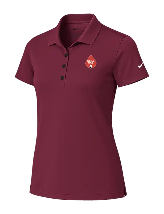 Nike Womens Cardinal Tech Basic Dri-FIT Polo
 w/Neill Gas Logo