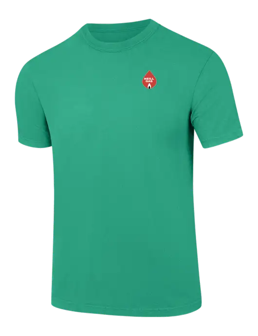 Comfort Colors 6.1 oz Kelly Green Heavyweight Ring Spun T-Shirt w/Neill Gas Logo