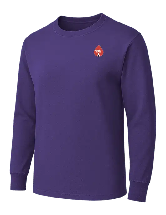 Purple Heavyweight Long Sleeve 6.1 oz T-Shirt w/Neill Gas Logo