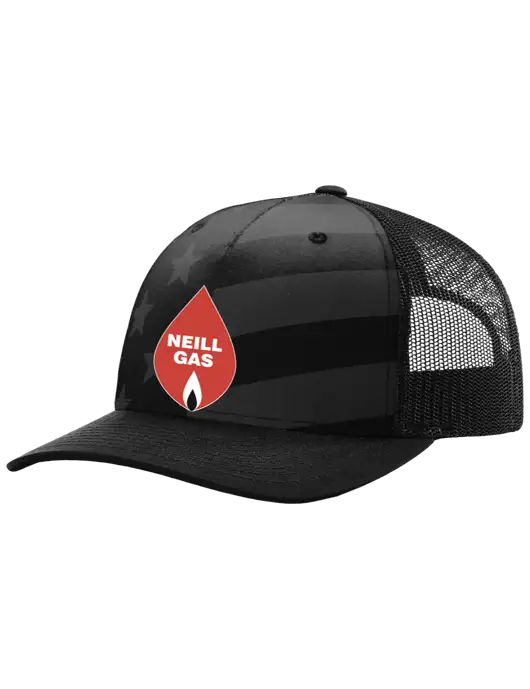 Richardson Five Panel Stars and Stripes Trucker Cap w/Neill Gas Logo