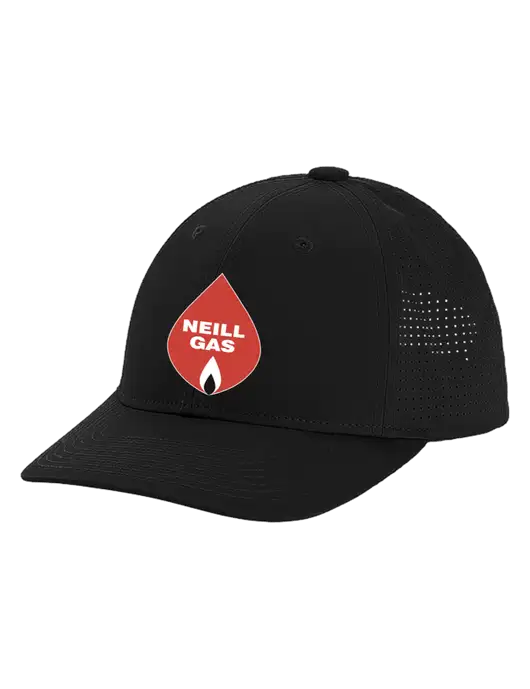 Pro-Cut Structured Snapback with Pinhole Mesh Black Cap w/Neill Gas Logo
