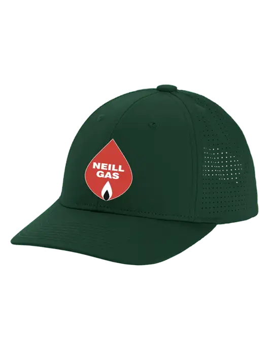 Pro-Cut Structured Snapback with Pinhole Mesh Dark Green Cap w/Neill Gas Logo