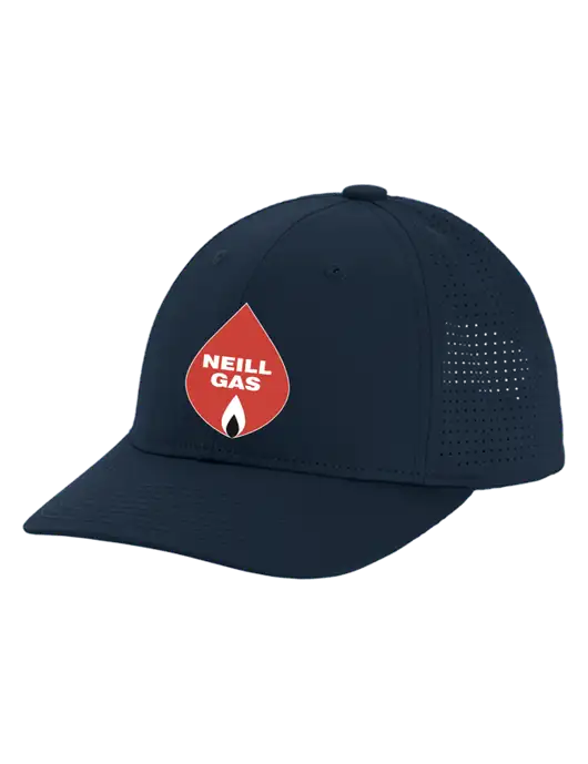 Pro-Cut Structured Snapback with Pinhole Mesh Dark Navy Cap w/Neill Gas Logo
