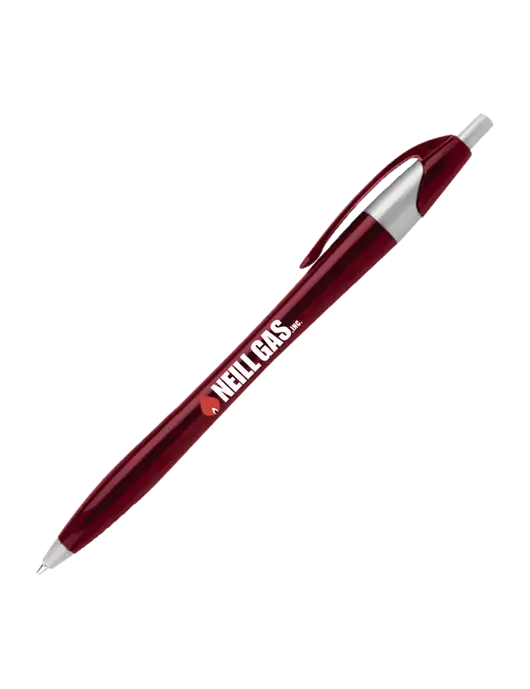 Novella Maroon/Silver Corporate Pen - Blue Ink w/Neill Gas Logo