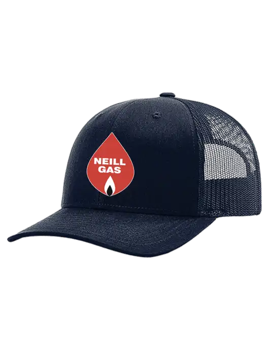 Richardson 112+ R-Flex Dark Navy Trucker Cap w/Dark Navy Mesh w/Neill Gas Logo
