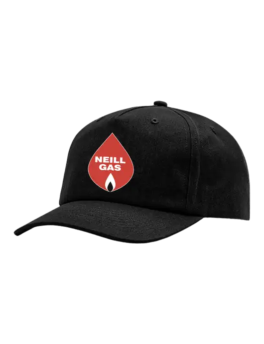 Richardson 5-Panel Black Relaxed Gramps Cap w/Neill Gas Logo