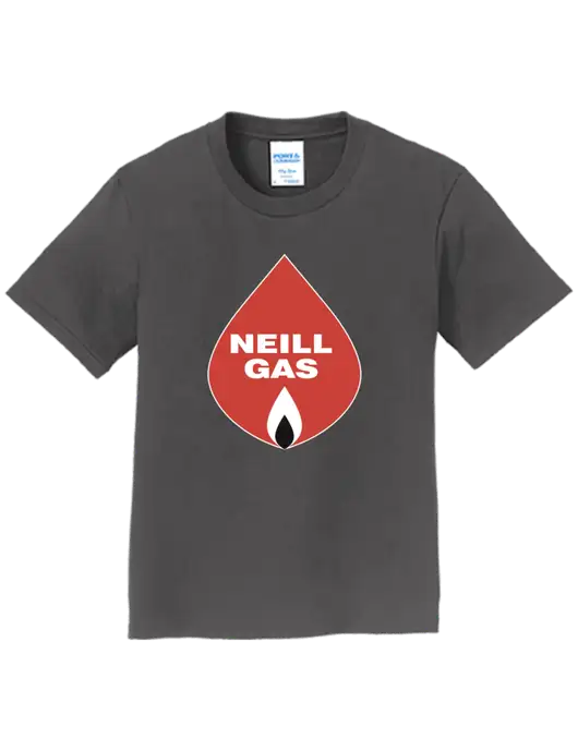 Youth Ring Spun Charcoal 4.5 oz T-Shirt w/Neill Gas Logo
