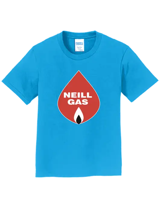 Youth Ring Spun Sapphire 4.5 oz T-Shirt w/Neill Gas Logo