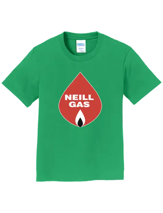 Youth Ring Spun Kelly Green 4.5 oz T-Shirt w/Neill Gas Logo