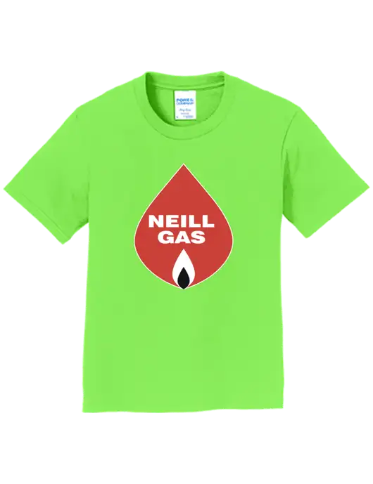 Youth Ring Spun Flash Green 4.5 oz T-Shirt w/Neill Gas Logo