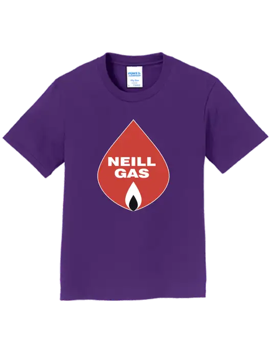 Youth Ring Spun Purple 4.5 oz T-Shirt w/Neill Gas Logo