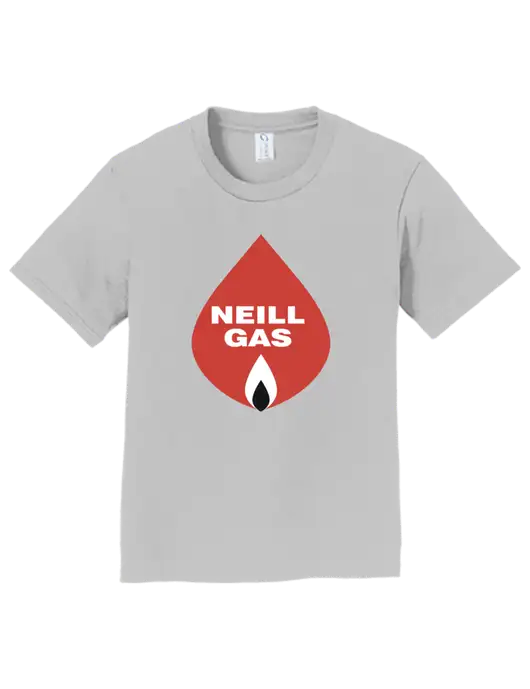 Youth Ring Spun Silver 4.5 oz T-Shirt w/Neill Gas Logo