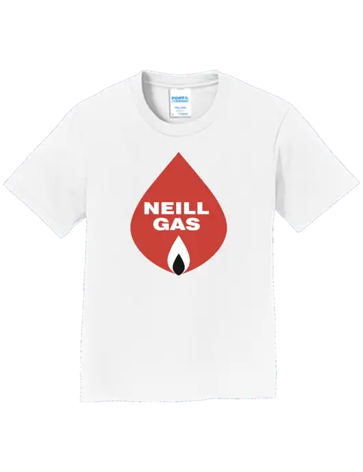 Youth Ring Spun White 4.5 oz T-Shirt w/Neill Gas Logo